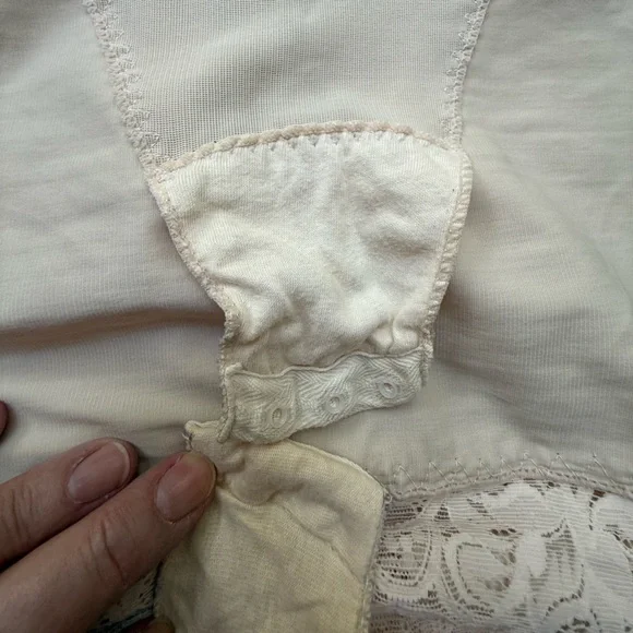 2/$16 Shaper Lace Trim Beige Slip with Panty - Picture 5 of 12